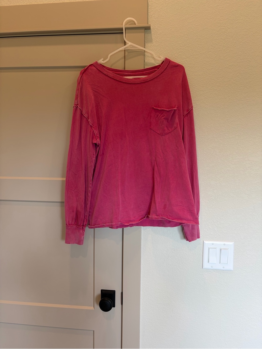 We The Free Long-Sleeve Pocket Tee - Raspberry Pink